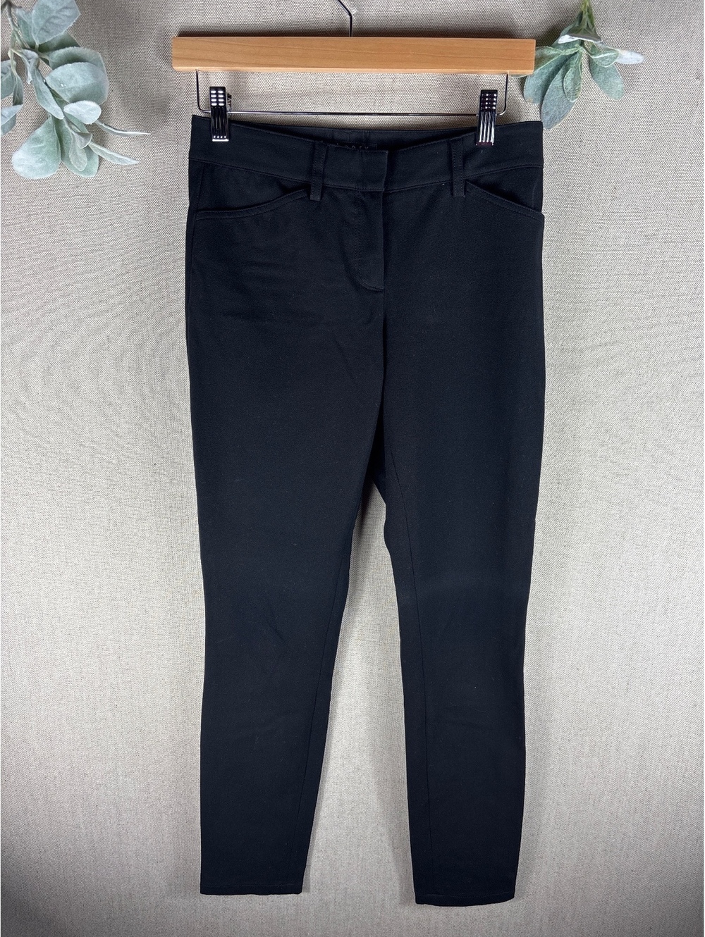 Theory > Black Skinny Work Pants 0